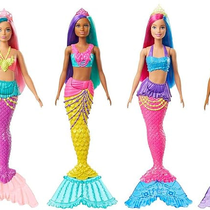 Barbie Dreamtopia Mermaid Doll, 12-inch, Teal and Purple Hair, with Tiara, Gift for 3 to 7 Year Olds