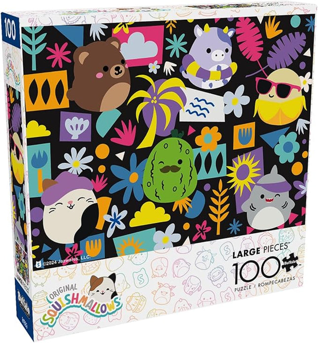 Buffalo Games - Squishmallows - Color Pop - 100 Piece Jigsaw Puzzle for Families -Challenging Puzzle Perfect for Game Nights - Finished Size is 15.00 x 11.00