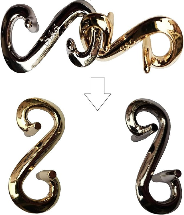 Brain Teaser 3D Unlock Interlocking Puzzle Metal Hole Lock Adult Educational Toy IQ