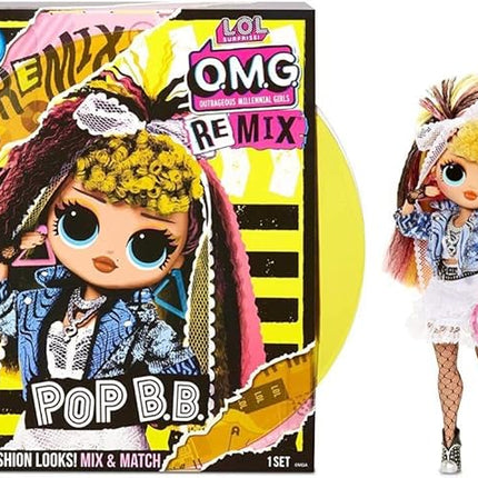 L.O.L. Surprise! Remix Pop B.B. Fashion Doll with Music, Extra Outfit, and 25 Accessories - Ages 4+