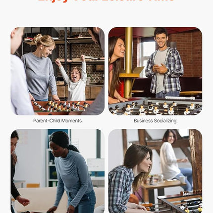 VEVOR Foosball Table 42/48/55 in Foosball Table Indoor Full Size Foosball Tables for Home, Family, and Game Room, Durable Soccer Set, Includes 2/4 Balls, Score Keeper, and 2 Cup Holders