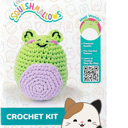 Squishmallows Original Wendy The Frog Crochet Kit, Includes Yarn, Crochet Hook, Starter Hooks, Step-by-Step Tutorials, Exclusive Crochet Kit, DIY Craft, Crochet Kits, Great Teen Gifts