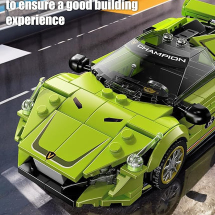 TGL TYCOLE Super Sports Car Building Block Set with Display Case,Speed Race Car Building Kits Construction Toy,Collectible Car Model,Christmas Birthday Gift for Adults and Kids 6 and up(323pcs)