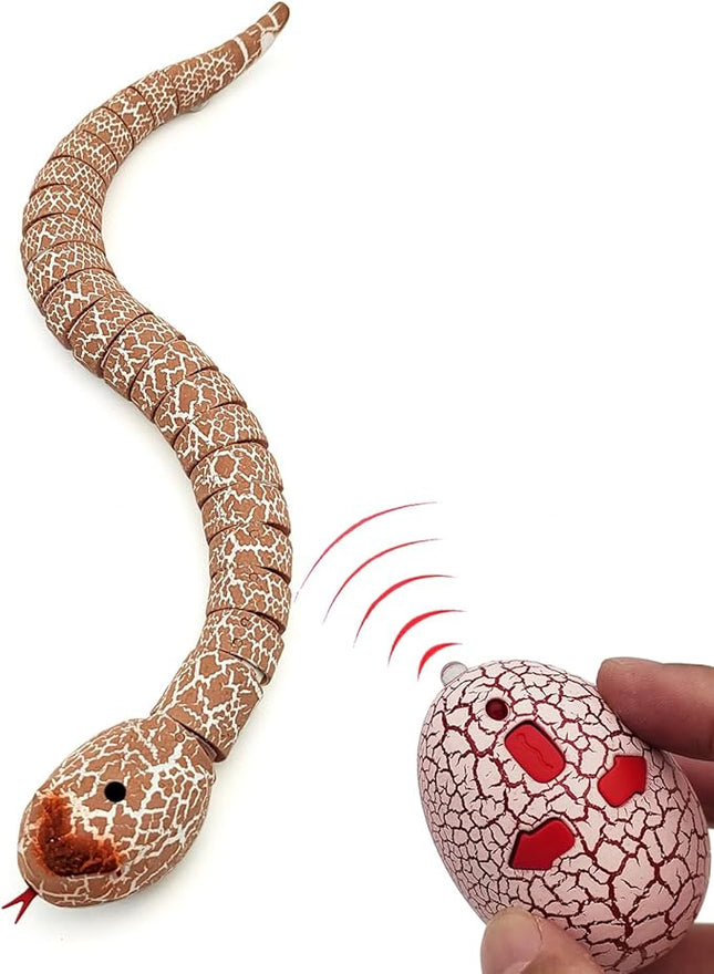 Tipmant Realistic Remote Control Snake RC Animal Toy Crawling Electric Electronic Battery Powered Honored for Kids Cat Halloween Christmas Prank Toys Birthday Gifts (Pink)
