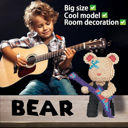 TK Bear Micro Building Blocks Set(4500Pieces) Music Bear Building Blocks Gift for Adult and Kid
