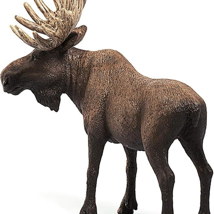 Schleich Wild Life Moose Bull Figurine - Wild Animal Toy Figurine, Durable for Education and Imaginative Play for Boys and Girls, Gift for Kids Ages 3+