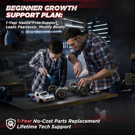 UDIRC Fast All-Terrain RC Cars, Upgradable 56 MPH, Heavy-Duty 4WD Off-Road 1:16 RC Truck, 2.4Ghz RTR Remote Control Monster Truck with with 2 Rechargeable Batteries for for Adults and Kids