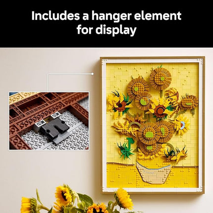 LEGO Art Vincent Van Gogh – Sunflowers Building Set for Adults - Home Decor Idea - Brick Built Painting - Gift for Birthdays - 31215
