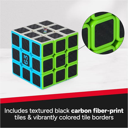 Rubik’s Cube, Mercedes-AMG Petronas F1 Team Carbon Fiber Cube, F1 Collectible & Desk Décor, Problem-Solving Brain Teaser, Fidget Toy, Sensory Puzzle, for Ages 8 & Up