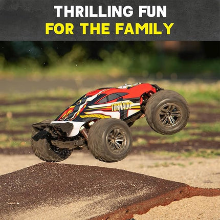 1:12 RC Cars, Large Waterproof 4x4 Monster Truck, High-Speed 48km/h All-Terrain Remote Control Car with 2 Batteries for 30+ Min Play, Ideal Gift for Adults or Hobbyists