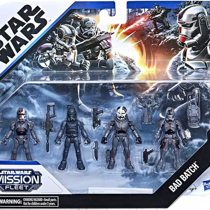 STAR WARS Mission Fleet Clone Commando Clash 2.5-Inch-Scale Action Figure 4-Pack with Multiple Accessories, Toys for Kids Ages 4 and Up