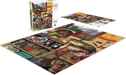 Buffalo Games - Charles Wysocki - Yarn Duty - 750 Piece Jigsaw Puzzle for Adults -Challenging Puzzle Perfect for Game Nights - Finished Size is 24.00 x 18.00
