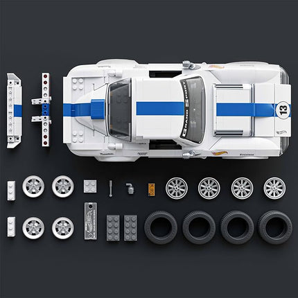 Hot Wheels Elite Series Building Set, Corvette Grand Sport with 918 Pieces, Realistic Details and Custom Decals, Adult Collectors and Kids Ages 10+