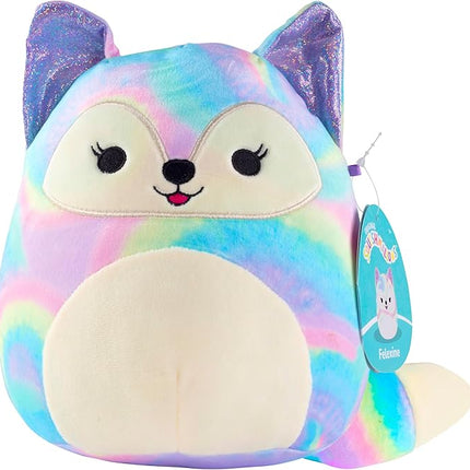 Squishmallows Original 8-Inch Felexine The Rainbow Fox - Official Jazwares Plush - Collectible Soft Squishy Fox Stuffed Animal Toy - Add to Your Squad - Gift for Kids, Girls & Boys