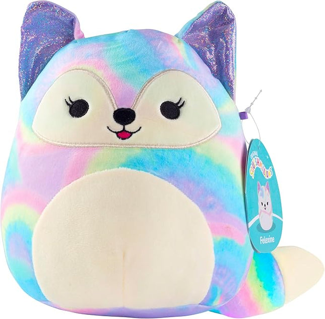 Squishmallows Original 8-Inch Felexine The Rainbow Fox - Official Jazwares Plush - Collectible Soft Squishy Fox Stuffed Animal Toy - Add to Your Squad - Gift for Kids, Girls & Boys