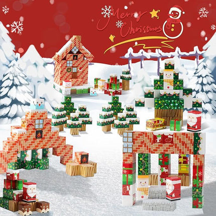 Magnetic Blocks | 100PCS 0.8in Sensory Christmas Magnetic Tiles Building Cubes 2025 Upgraded STEM Game Toys for Toddlers | Christmas Birthday Gifts for Boys & Girls Ages 3-4, 5 6 7 8 9 10 11 12
