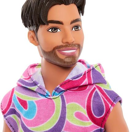 Barbie Fashionistas Ken Doll #227 with Look Inspired by The Totally Hair Look, Brunette with Short Beard & Slender Body Type, 65th Anniversary Collectible