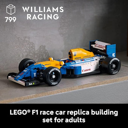 LEGO Icons Williams Racing FW14B & Nigel Mansell F1 Model Car Kit - Building Set for Adults, Ages 18+ - F1 DIY Craft for Display - Gift for Birthdays - 10353