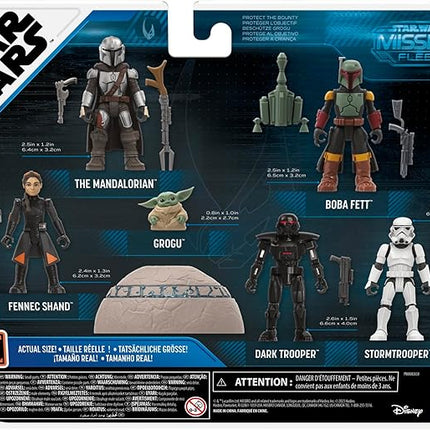 STAR WARS Mission Fleet, 2.5-Inch Scale Mandalorian Action Figure Set with 6 Figures & 8 Accessories, Toys for 4 Year Old Boys & Girls (Amazon Exclusive)