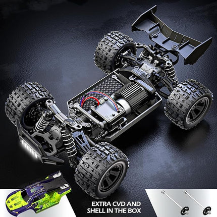 1/18 Scale RC Cars for Adults,Max 36km/h Electric Off-Road RC Truck,Waterproof Electric High Speed RC Car 4X4 Remote Control Car,All Terrain RC Vehicle for Snow,Sand, Beach&Rocky Surfaces
