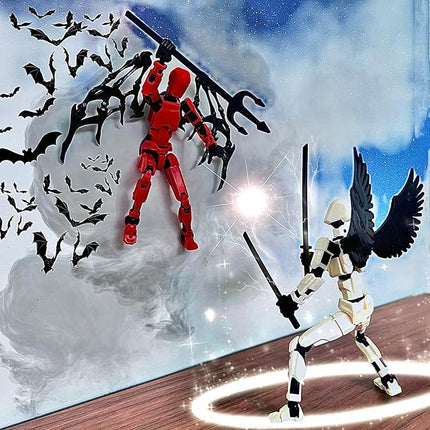 (Assembly Completed) 8 Packs T13 Action Figure Set, Dummy 13 3D Printed Action Figure Toy Gifts for Kids, Robot 13 ActionFigure Full Body Mechanical Doll Christmas Birthday Gift for Boys Girls