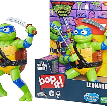 Bop It! Teenage Mutant Ninja Turtles Leonardo Edition Game for Kids Ages 8 and Up, Teenage Mutant Ninja Turtles Toys, for 1 or More Players