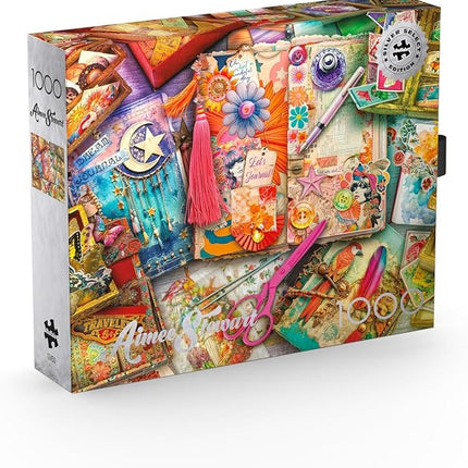 Buffalo Games - Silver Select - Aimee Stewart - The Junk Journaler's Desk - 1000 Piece Jigsaw Puzzle for Adults - Challenging Puzzle Perfect for Game Nights - Finished Size is 26.75 x 19.75