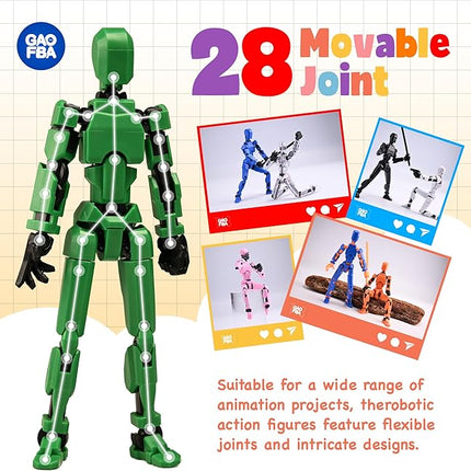 【Assembly Required】【Shoulder Armor Upgrade】 10pcs Lucky 13 Action Figures, Dummy Titan 13 Action Figures, Multi-Jointed Movable，with 3 Hand-Shapes, 4 Weapons (10PCS)