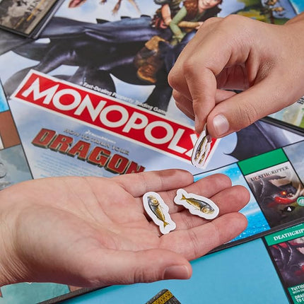 Monopoly DreamWorks How to Train Your Dragon Edition Board Game | Ages 8+ | 2 to 4 Players | 45 Mins. | Fun Family Games for Kids, Teens & Adults (Amazon Exclusive)
