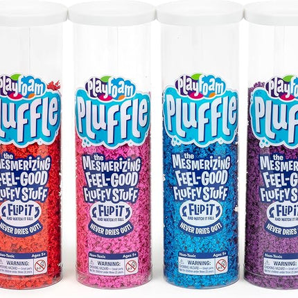 Educational Insights Pluffle® 4-Pack - Sensory Bin Foam Set, No Mess Alternative to Sand Toys & Slime for Toddlers at Home or in The Classroom, Fun Sensory Table Filler, Gift for Kids Ages 3+