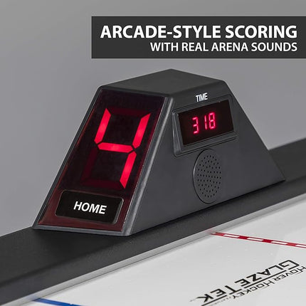 NHL 84" Air Hockey Tables - New York Rangers, Boston Bruins, Detroit Red Wings - Wrap-Around Goal; LED Scoring; 4 Pucks & Pushers