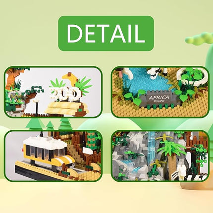 Zoo Architecture Micro Building Blocks Sets - 4800PCS, Animals Park Micro Bricks Modle Kit Present for Adults Ages of 14+
