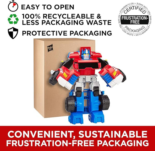 Transformers Playskool Heroes Rescue Bots Optimus Prime, 4.5-Inch Action Figure, Kids Converting Robot Toy, Ages 3+ (Amazon Exclusive)