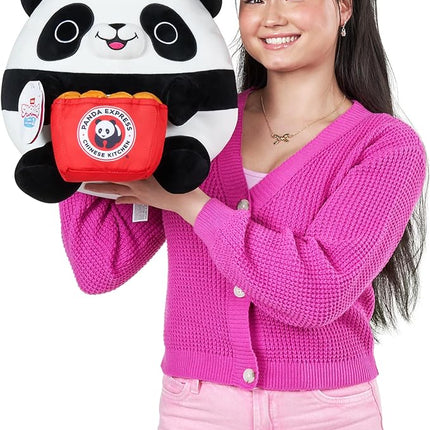 Snackles Series 2 14-inch by ZURU Cuddly Squishy Comfort 14-inch Plush with Licensed Snack Brand Accessory (Panda&Panda Express Chicken)