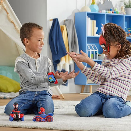 Spidey and his Amazing Friends Super Spidey Set, Role Play Toys, Toy Car Set, Marvel Spider-Man Mask Great for Kids, 3+ Years (Amazon Exclusive)