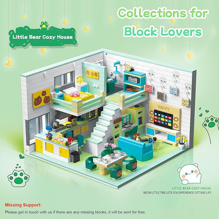 Friends House Building Block Set, Pets Collection Small Brick Model Set, Creative Mini Toy Building Sets, Children’s Day Birthday for Teens Kids Boys Girls 8+, 1035 PCS