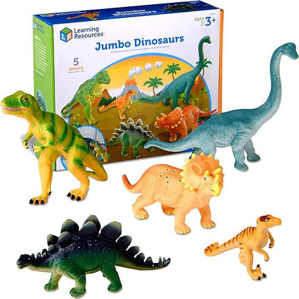 Learning Resources Jumbo Dinosaurs - Toddler Outdoor Toys, Animal Figurines, Montessori, Fine Motor Skills, Imaginative Play, Gits for Boys and Girls, Preschool Counting, Triceratops