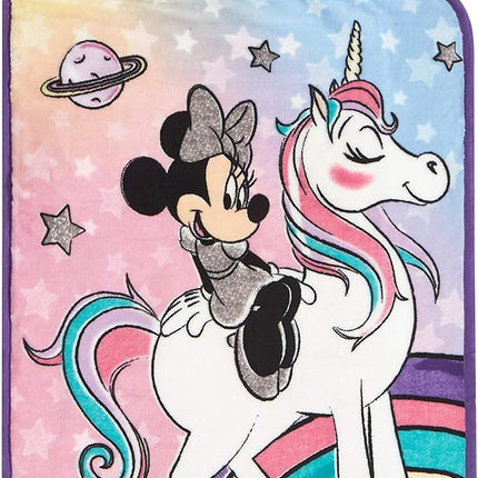 Super Soft Plush Toddler Quilted Nap Mat with Built in Blanket and Pillow