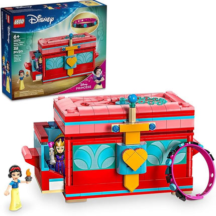 LEGO ǀ Disney Snow White’s Jewelry Box, Snow White and The Evil Queen Mini Doll Figures, Building Toy for Kids, Birthday Gift for 6 Years Old Girls and Boys, Play Disney Bracelet, 43276