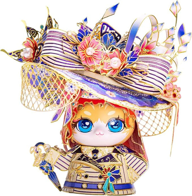 MU 3D Metal Puzzle for Adult Rose Cat Figure Kitty Model Assembling, Titanic Movie Metal Model Kits Miniature Building, Brain Teaser Love Gift Home Decor Xmas Gift