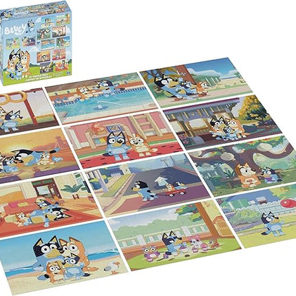 Spin Master Games, Bluey Puzzles 12-Pack, Jigsaw Puzzles for Preschoolers, Ages 4 & Up