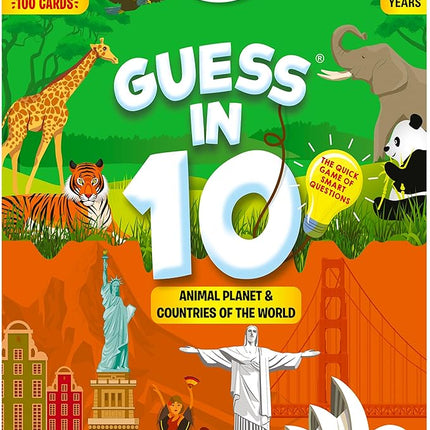 Skillmatics Guess in 10 Animals & Countries Combo, Perfect for Boys, Girls, Kids & Families Who Love Card Games, Educational Toys, Travel Games, Trivia, Gifts for Ages 6, 7, 8, 9, 10 & Up