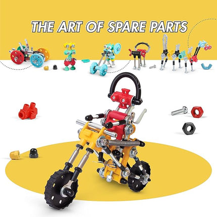 The Off Bits Motorbike Stem Building Toys, RiderBit Educational Build Your Own Robot Toy for Kids 8+ Year Old Boys and Girls, Stem Toys Engineering Kit, Vehicle Construction Steam Easter Gift for Kids