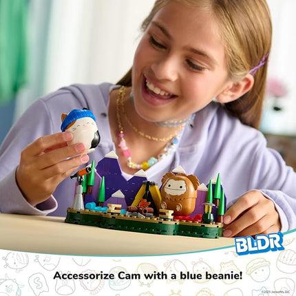 BLDR Squishmallows Benny and Cam's Outdoor Adventure Building Set - Cam The Cat and Benny The Bigfoot Buildable Figures - Squishmallows Fans 8+, 0050