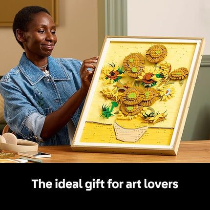 LEGO Art Vincent Van Gogh – Sunflowers Building Set for Adults - Home Decor Idea - Brick Built Painting - Gift for Birthdays - 31215
