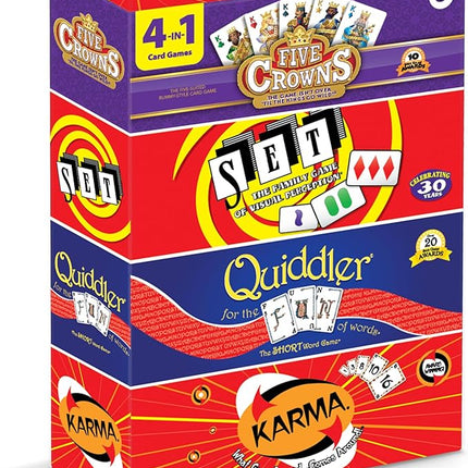 PlayMonster Five Crowns 4 Pack Bundle Card Games for Kids
