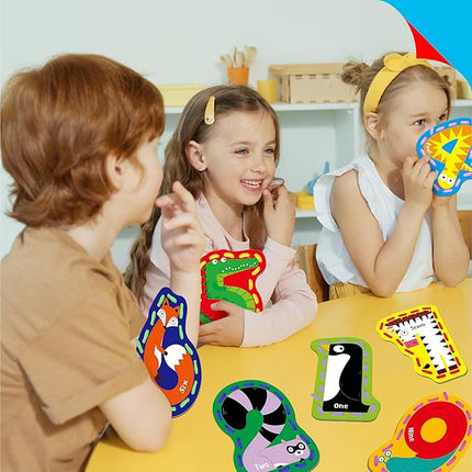 SpriteGru 10 Pieces Number Lacing Cards, 0-9 Double Sided Sewing Cards with 10 Colorful Laces, Imagination Development Lacing Toys Games for Children Educational and Learning Activity