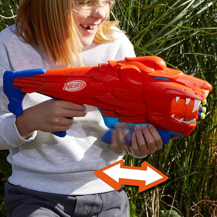Nerf Wild Lionfury, Easy Play Dart Blaster, 16 Nerf Elite Darts, Lion Toys for 6 Year Old Boys & Girls & Up, Outdoor Toys