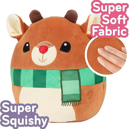 Squishmallows Original 8-Inch Clarice & Rudolph The Red Nosed Reindeer (2pk) Official Jazwares Plush - Collectible Soft & Squishy Stuffed Animal Toy- Add to Your Squad - Gift for Kids, Girls & Boys