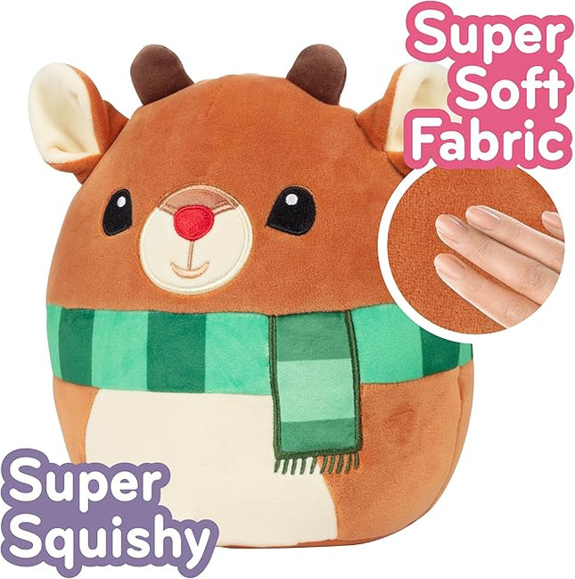 Squishmallows Original 8-Inch Clarice & Rudolph The Red Nosed Reindeer (2pk) Official Jazwares Plush - Collectible Soft & Squishy Stuffed Animal Toy- Add to Your Squad - Gift for Kids, Girls & Boys
